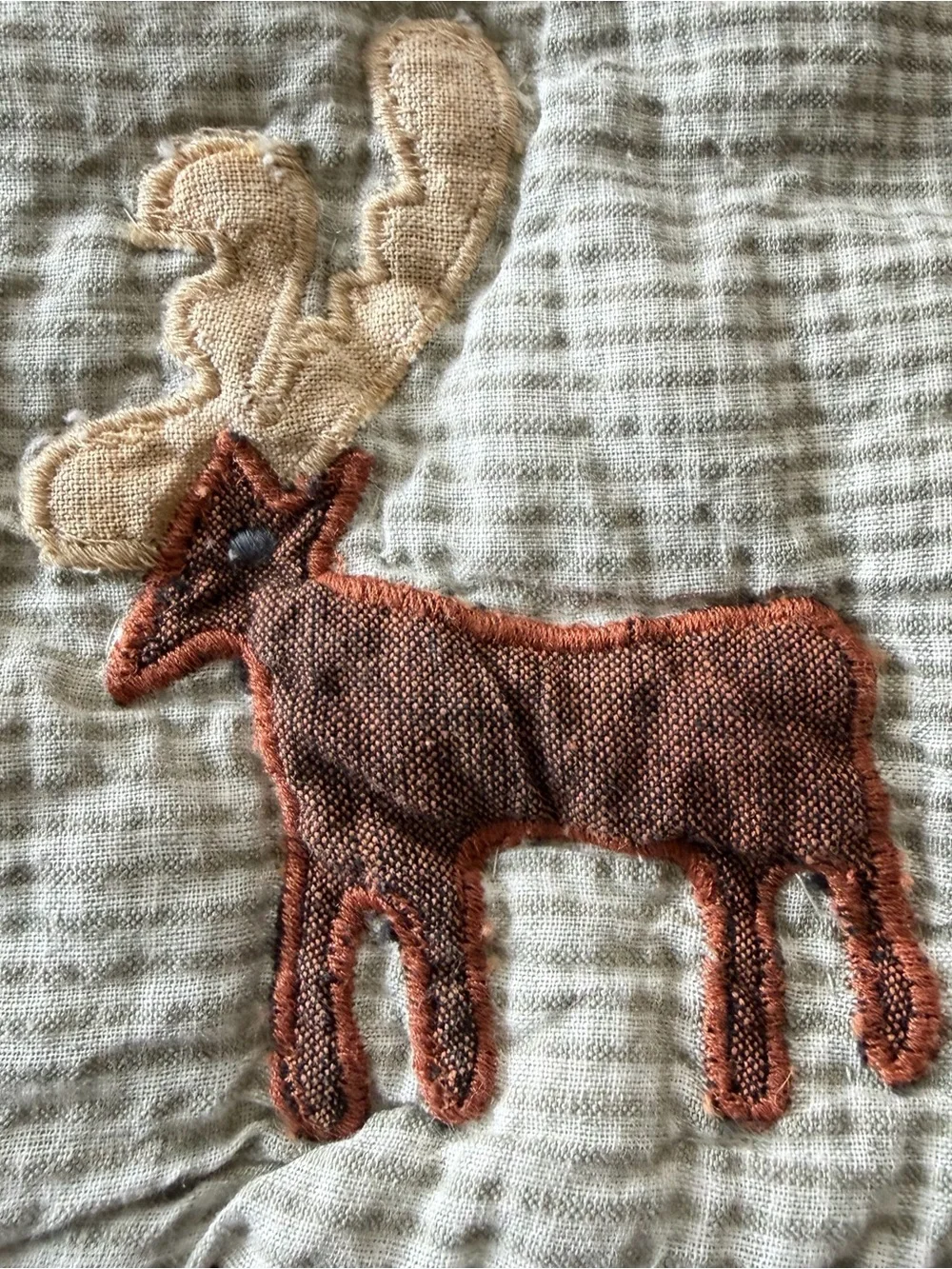 Rustic Lodge Moose Duck Applique Quilt 52x62 Cabin Woodland Wildlife Throw